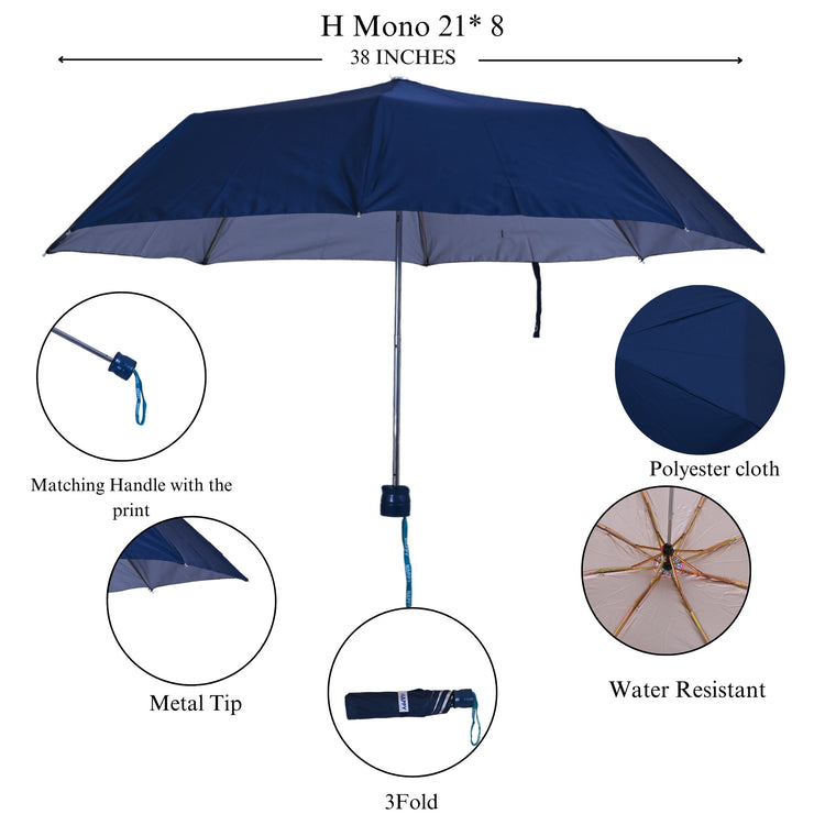 21.5x8 3-Fold Happy Mono Silver