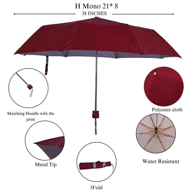 21.5x8 3-Fold Happy Mono Silver