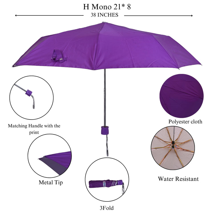 21.5x8 3-Fold Happy Mono Silver