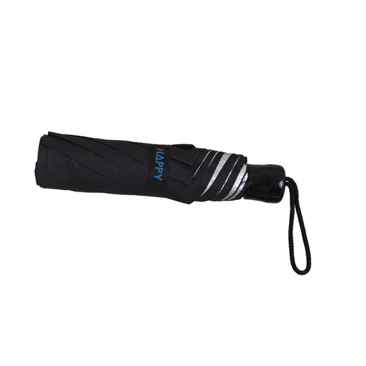 21.5x8 3-Fold Happy Black Silver Polyester